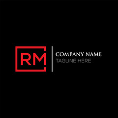RM letter logo design on black background. RM creative initials letter logo concept. RM letter design. RM letter design on black background. RM logo vector.
