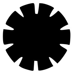 black and white of icon shape