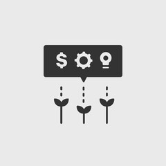 Financial investment growth success vector icon illustration sign