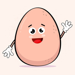 Cute Egg Character - Adorable Egg Mascot Design, This adorable egg mascot will add a touch of fun and personality to any project, from branding and marketing to merchandise and promotional materials.