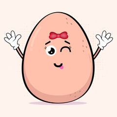 Cute Egg Character - Adorable Egg Mascot Design, This adorable egg mascot will add a touch of fun and personality to any project, from branding and marketing to merchandise and promotional materials.