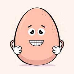 Cute Egg Character - Adorable Egg Mascot Design, This adorable egg mascot will add a touch of fun and personality to any project, from branding and marketing to merchandise and promotional materials.