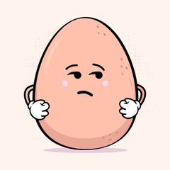 Cute Egg Character - Adorable Egg Mascot Design, This adorable egg mascot will add a touch of fun and personality to any project, from branding and marketing to merchandise and promotional materials.