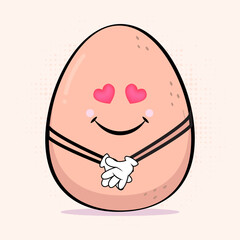 Cute Egg Character - Adorable Egg Mascot Design, This adorable egg mascot will add a touch of fun and personality to any project, from branding and marketing to merchandise and promotional materials.