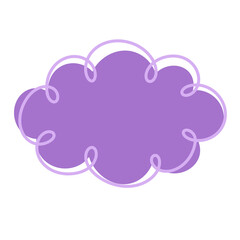 Illustration of a purple cloud shape