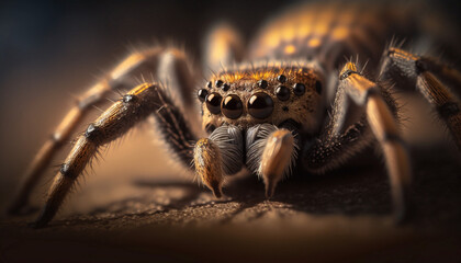 Arachnid: brown spider (generative ai)