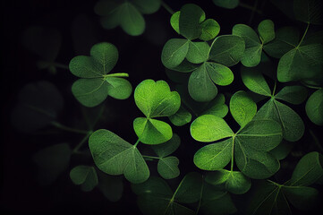 green clover leaves pattern st patricks day background