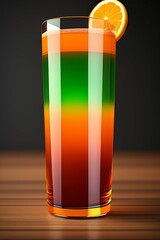 A sophisticated Manhattan with amber hues in a chilled glass, garnished with a cherry and orange twist.