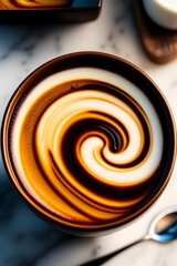 A sophisticated Manhattan with amber hues in a chilled glass, garnished with a cherry and orange twist.