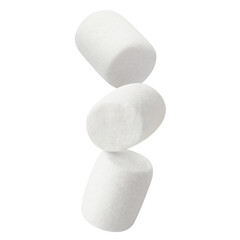 Three delicious marshmallows cut out