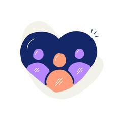 Family-owned business vector icon with hand-drawn touch. Family Owned  Icon. Small Business Vector Symbol.