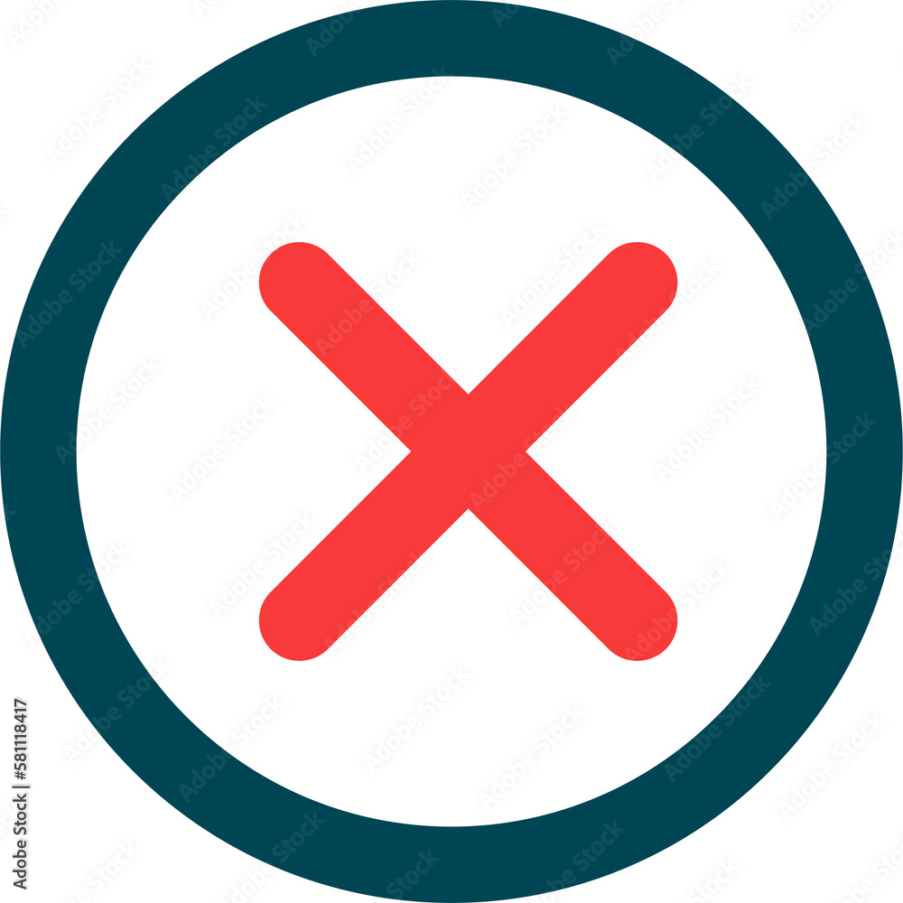 Poster checkmark and check icon. approve or deny line art vector color icon for apps and websites and ui ux
