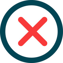 Checkmark and check icon. approve or deny line art vector color icon for apps and websites and ui ux.