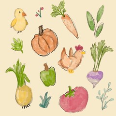 vegetables pattern
