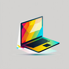 logo of minimal laptop shape