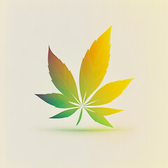 logo of minimal hemp leaf shape