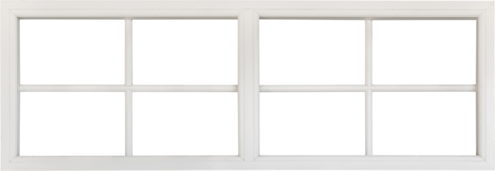 Real vintage house window frame isolated on white background