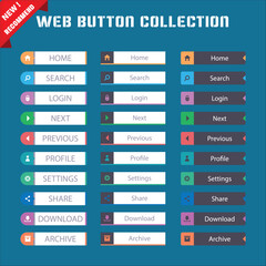 Obraz premium Web button collection