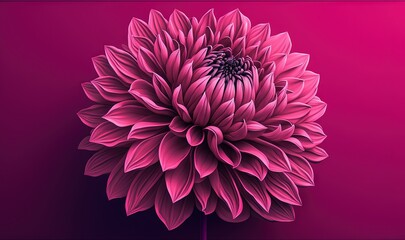  a large pink flower on a purple background with a pink border around the center of the flower and the center of the flower is pink.  generative ai