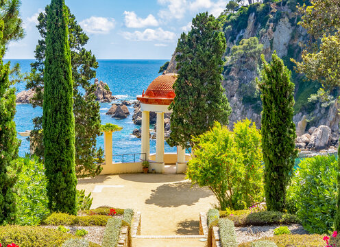Marimurtra botanical gardens in Blanes outside Barcelona, Spain