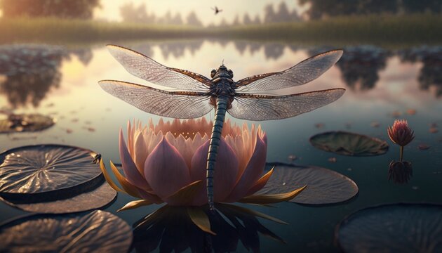 dragonfly on a flower