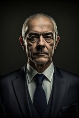 Businessman in a Black Suit Portrait. Generative AI