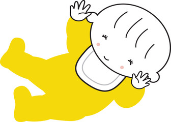 転がる赤ちゃん