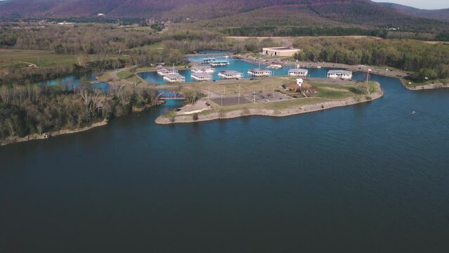 Boat Docks on the Tennessee River at Ditto Landing in Huntsville, Alabama