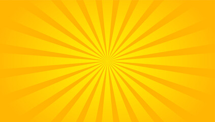 Yellow Sun Burst Gradient Wide Vector Background