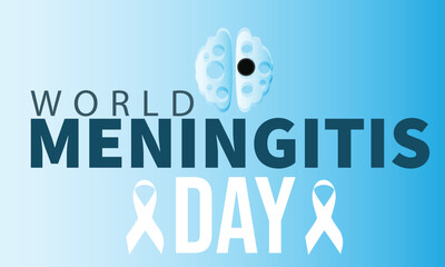  World Meningitis Day. Template for background, banner, card, poster   