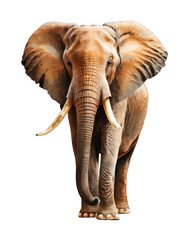 Fototapeta na wymiar African Elephant Illustration With Transparent Background. Generative Ai.