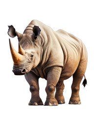 Obraz premium Rhino Illustration With Transparent Background. Generative Ai.