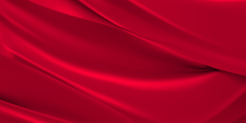 Fototapeta na wymiar Celebration Luxury red satin smooth background Illustration