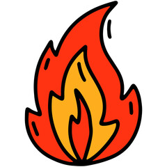 Flame and fire icon png