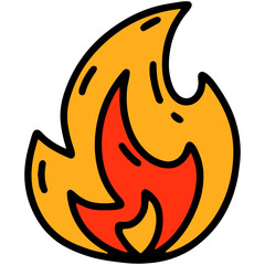 Flame and fire icon png