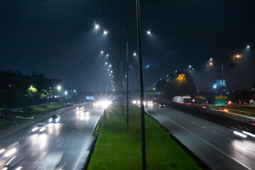 Fototapeta na wymiar night traffic at night archytecture photography landscape 
