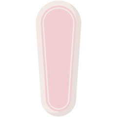 Pad, feminine hygiene product flat style