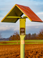 Markierungspfosten einer Erdgasleitung