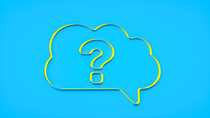 speech bubble with question mark