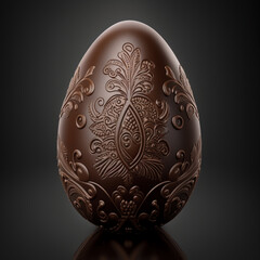 Easter Egg with Embossed Details,Illustration, AI Generated