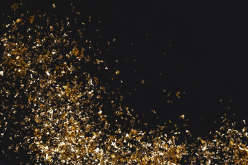 golden particles and glowing lights effect - 581138848