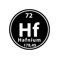 Obraz premium Hafnium element periodic table icon vector logo design template