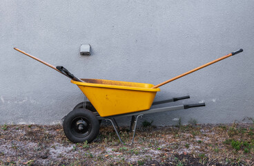 Gardening Tools and wheelbarrow