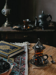 A cup of tea as takjil or ifthar or berbuka in Ramadhan mont