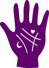 Purple magical hands