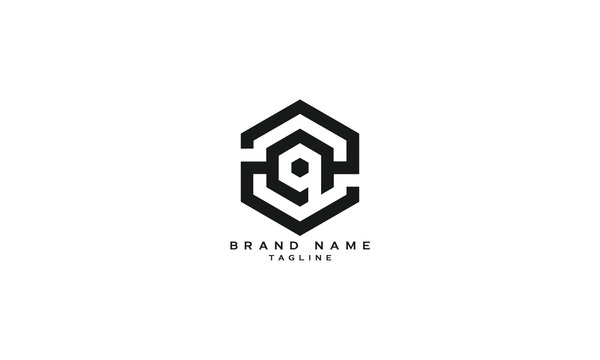 SCQ, CSQ, QC, CQ, SQ, QS, Abstract initial monogram letter alphabet logo design