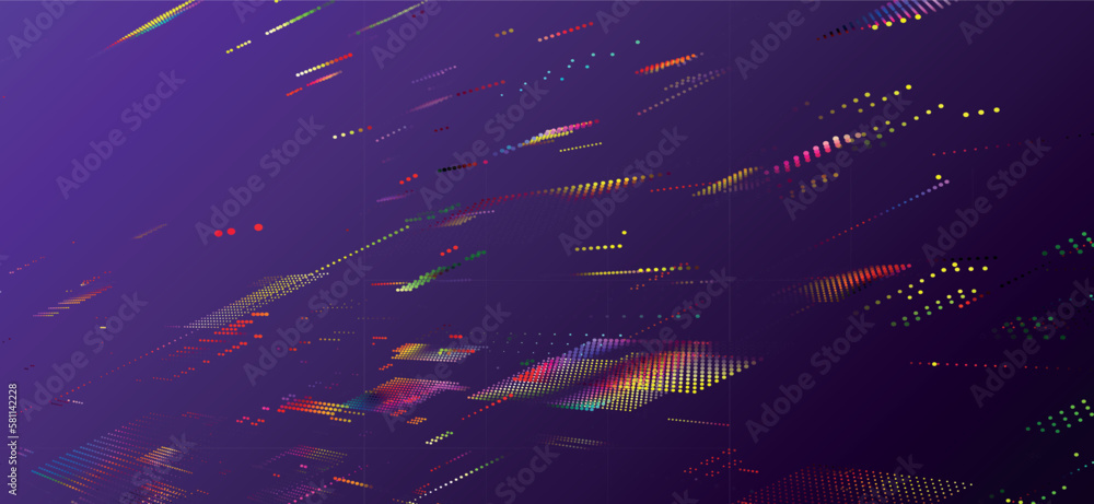 Poster abstract digital background. data flow information. concept of digital communication. big data visua
