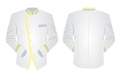White hotel receptionist uniform. vector