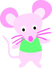 Pink cute mouse