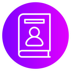 phone book gradient icon